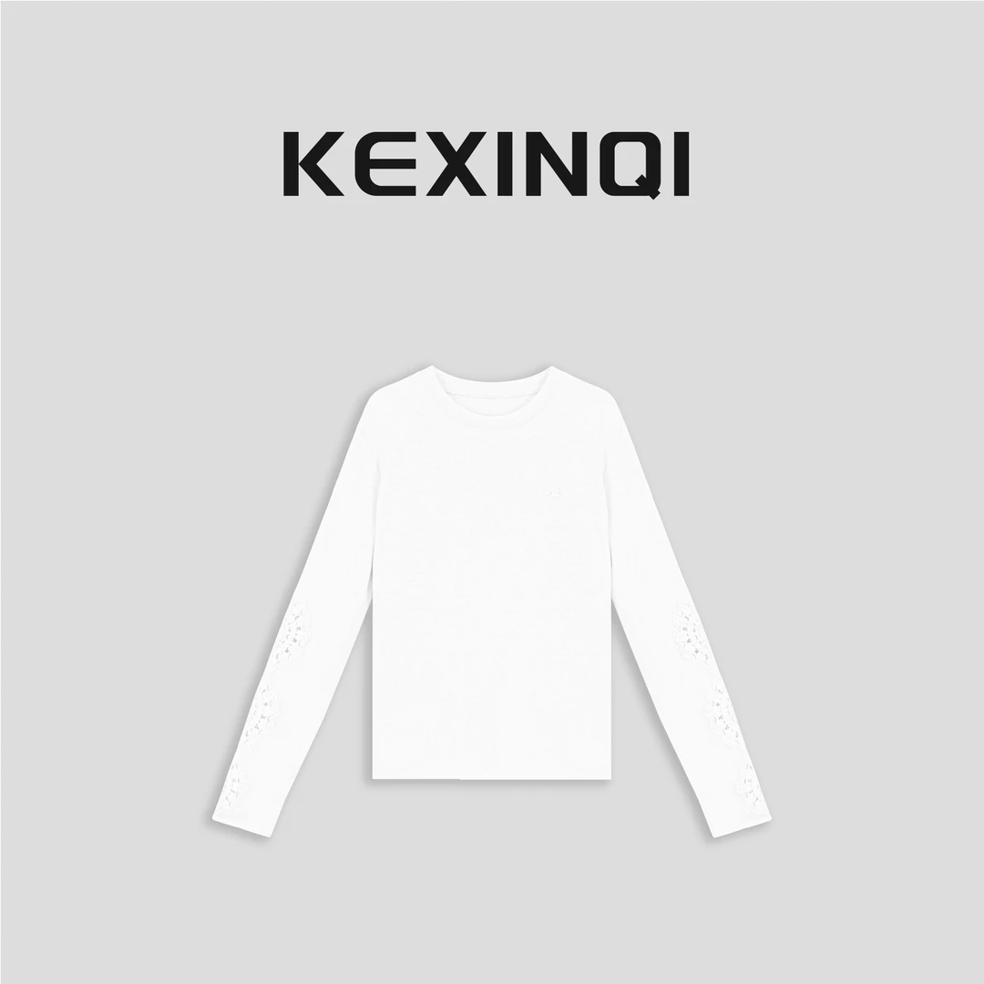 KEXIN 镂空长袖 2025新款百搭休闲时尚春夏上衣-2502CXSKX21600