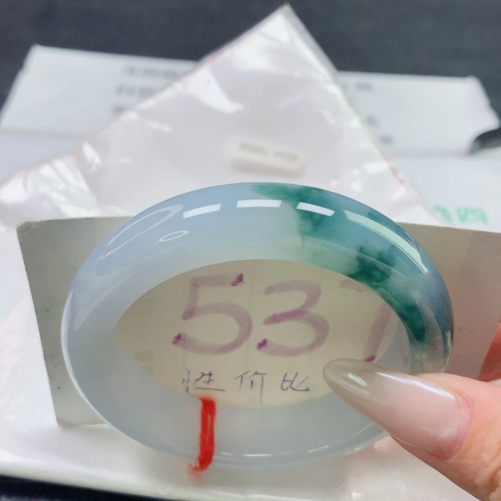翡翠未镶嵌手镯5455