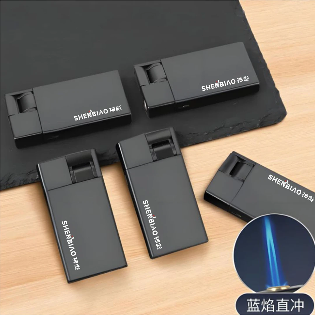 新款创意打火机硅胶防风摇杆金属蓝焰直冲广告可印字定制工厂批发