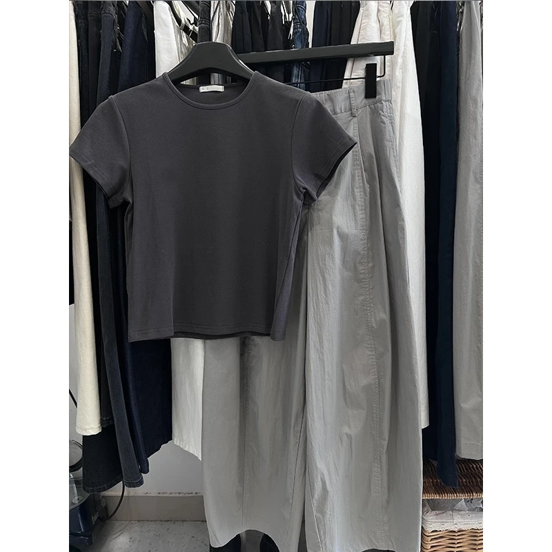 极简风纯色气质百搭超好看漂亮上衣裤子时尚套装通勤休闲舒适穿搭