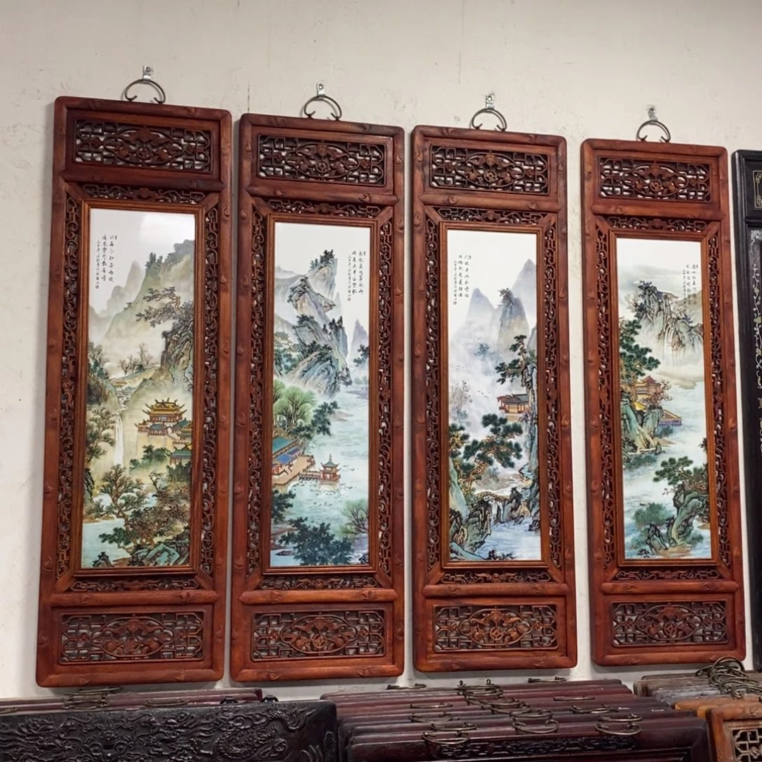 夜***神瓷120*36*4 景德镇瓷板画柴窑烧制