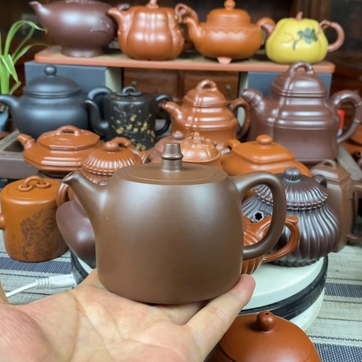 紫砂茶壶全手工汉铎240Cc原矿老紫泥特价