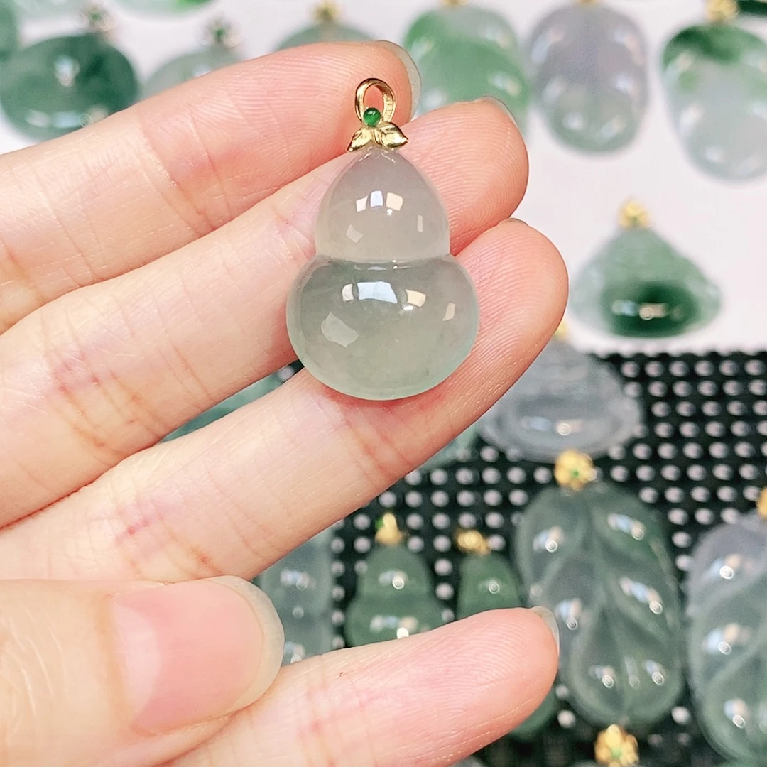 *****翡翠18K金镶嵌吊坠(不含链)