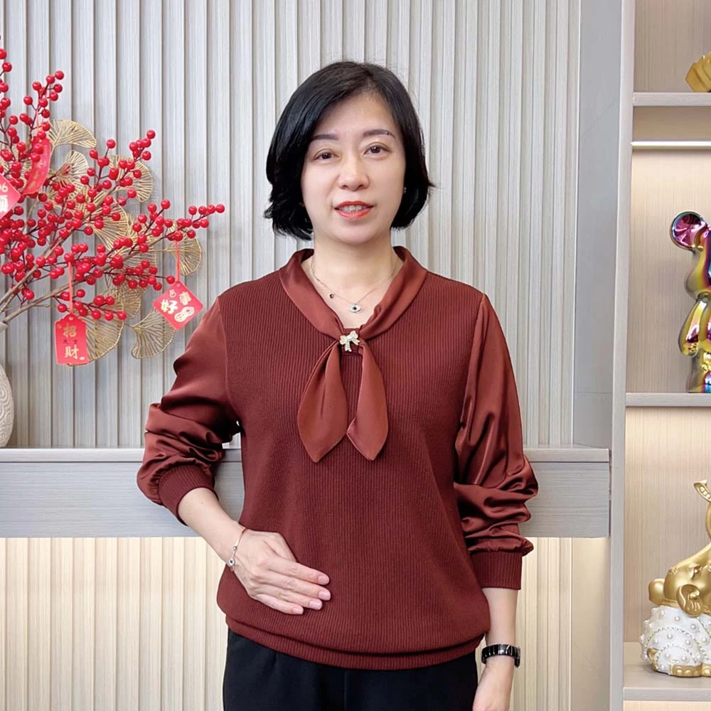 2025秋季新款时尚洋气减龄休闲宽松显瘦气质中老年妈妈装长袖上衣