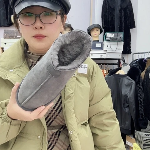 男女同款皮毛一体拖鞋36-44建议拍大一码