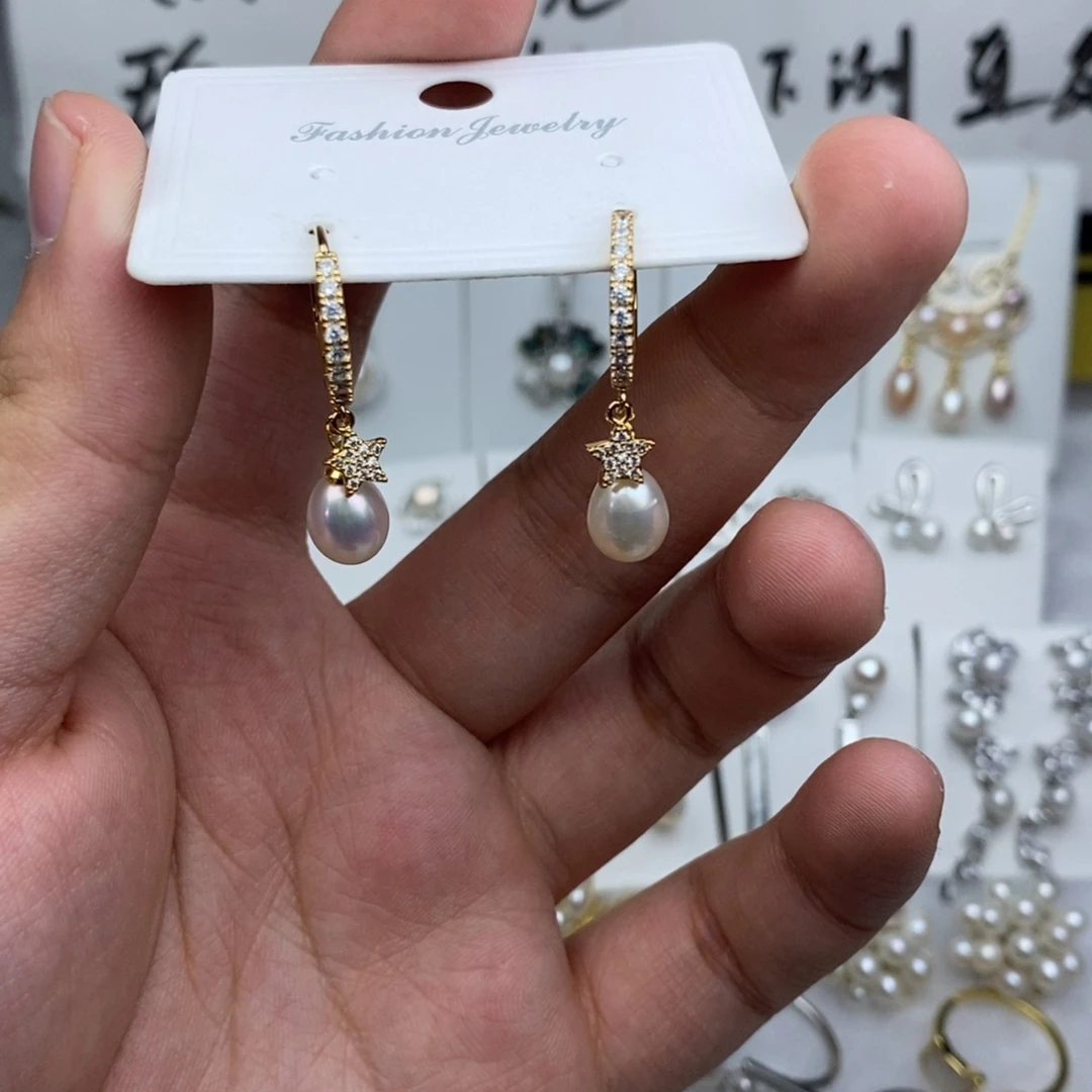 未镶嵌淡水珍珠耳饰