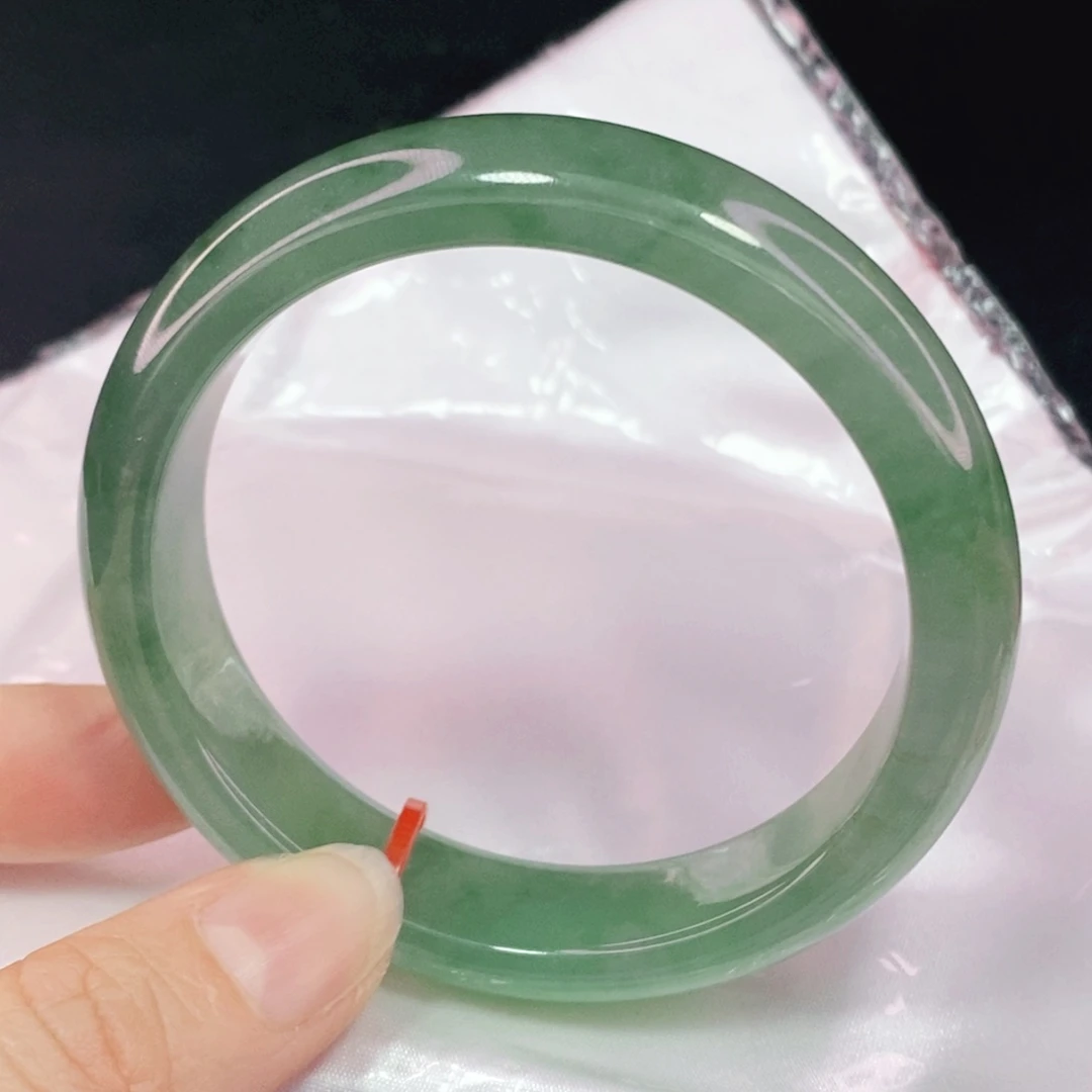 未镶嵌手镯翡翠57.8正圈轮胎捡漏