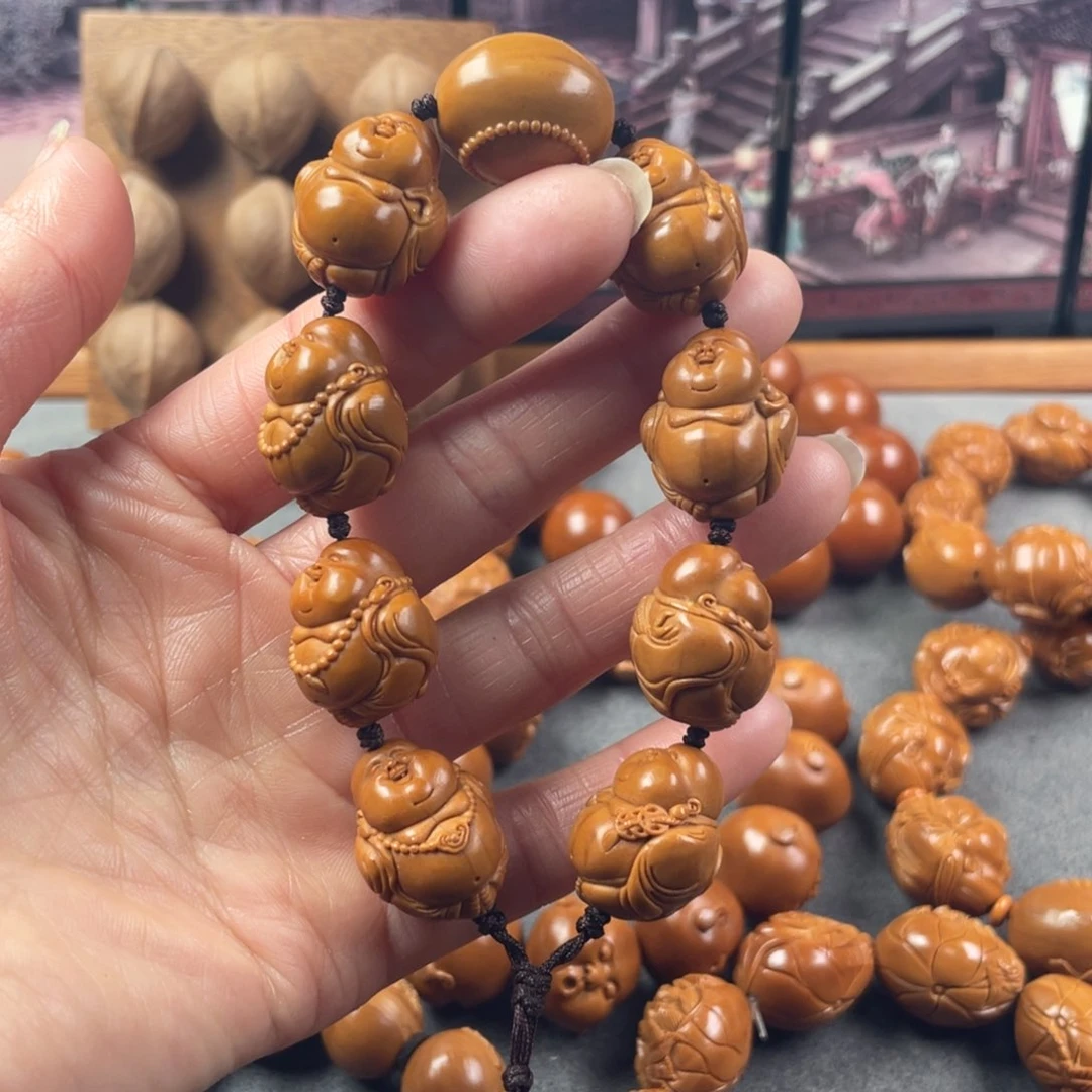 橄榄核手串水晶核弥勒