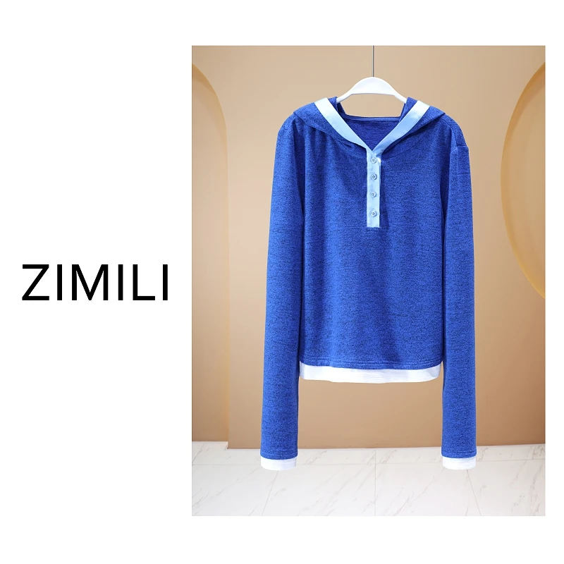 【亮哥欧货女装】冬季磨毛加厚《海涛》高弹显瘦打底上衣6059-E1