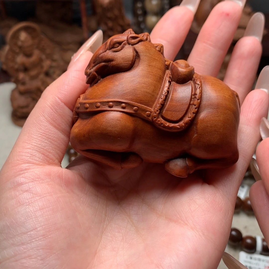 把件檀香木老山檀香唐马微瑕