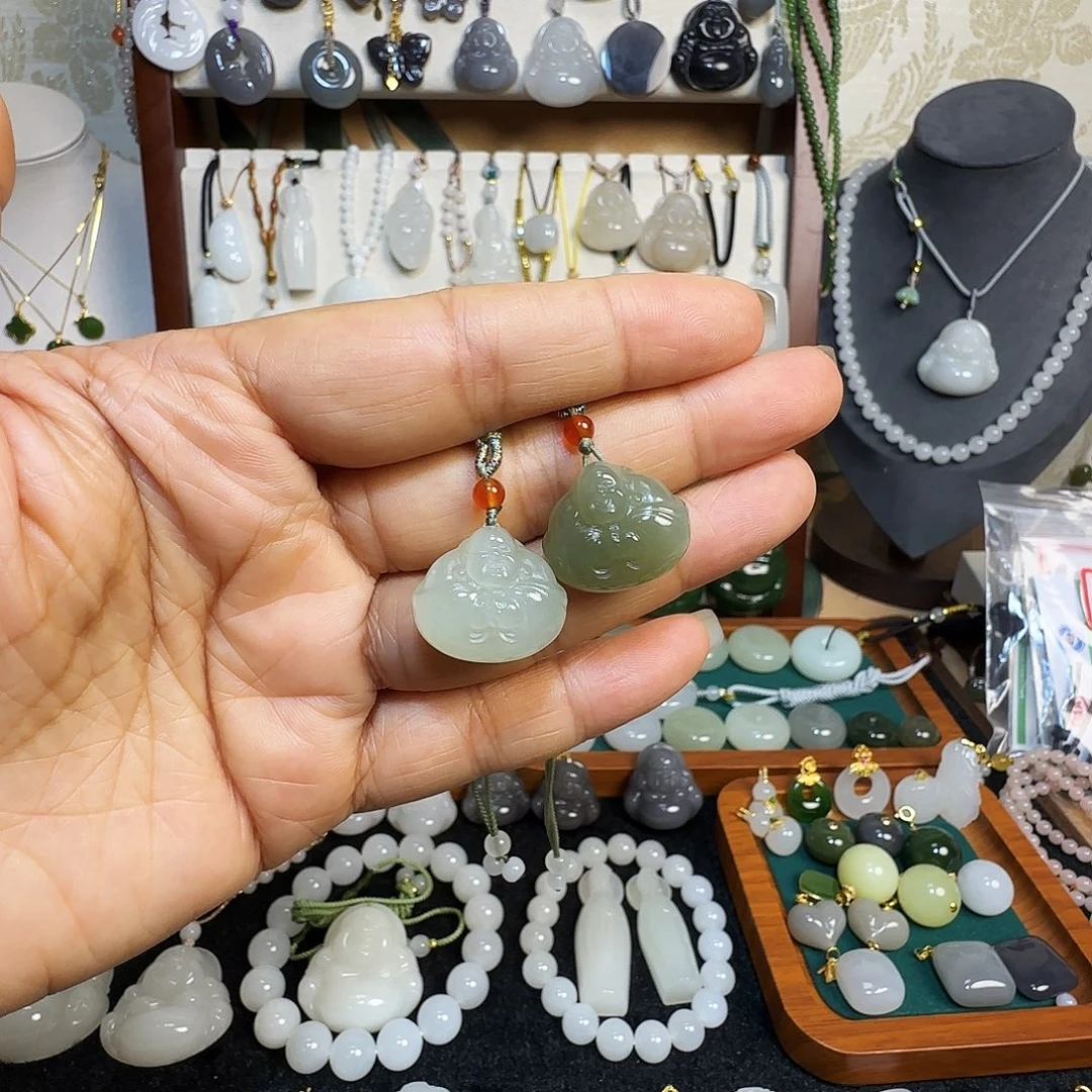 和田玉未镶嵌吊坠(不含链)