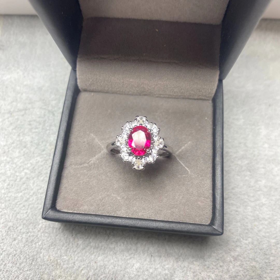 戒指A206 亮闪闪 时尚饰品百搭款 轻奢简约大气款红宝宝