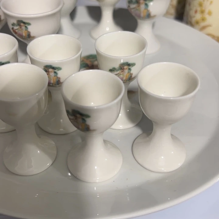 想***的瓷片陶瓷制品复古杯20个