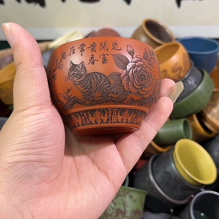 茶杯紫砂全手工紫砂主人杯