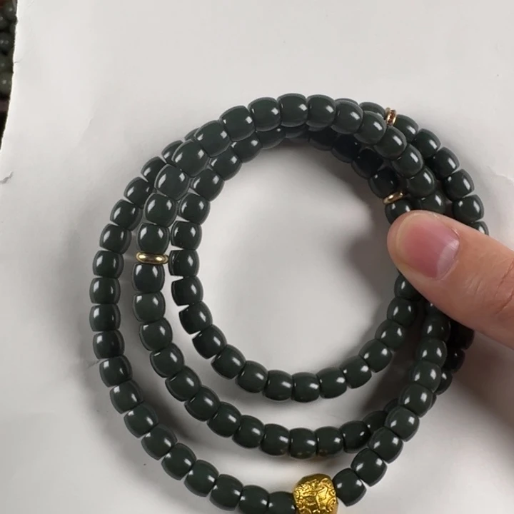 和田玉手链未镶嵌藏**哥