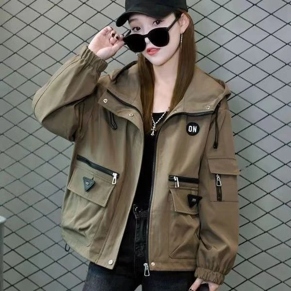 秋冬装新款工装外套女装宽松休闲百搭派克服高级感设计感上衣