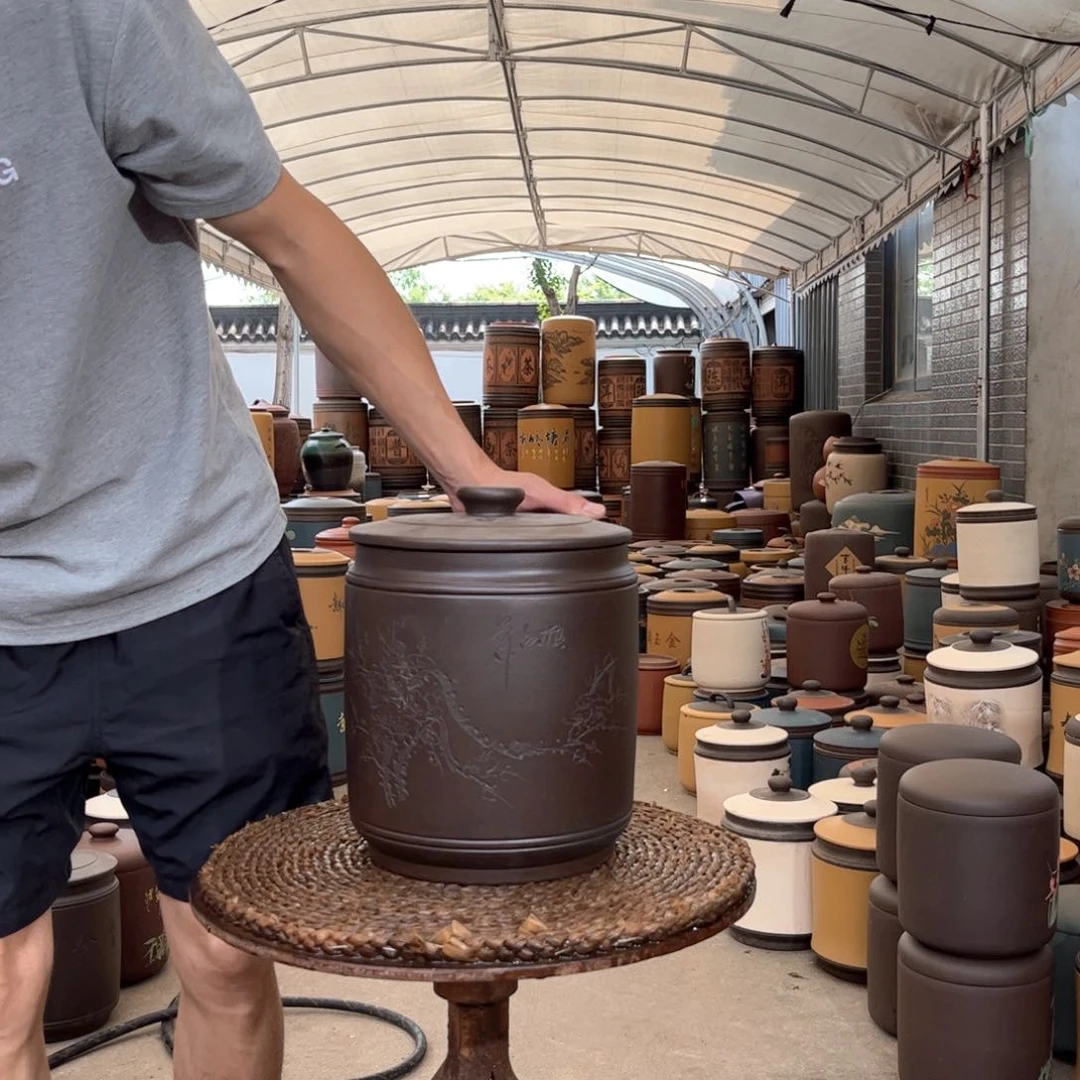 紫砂茶叶罐10 饼茶叶罐