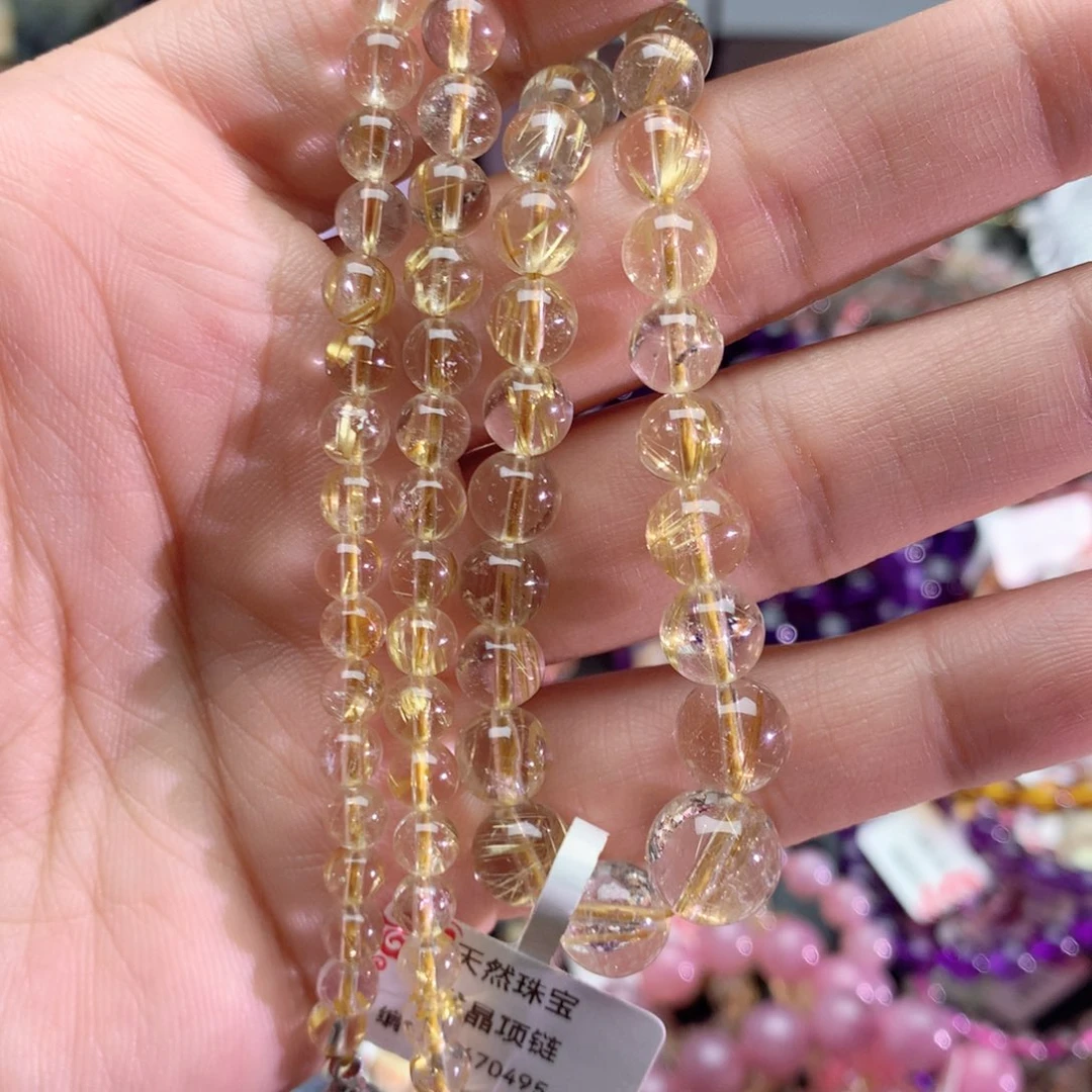 水晶手串未镶嵌小****～钛晶项链