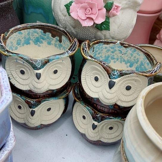 多肉绿植陶瓷花盆9.9包邮