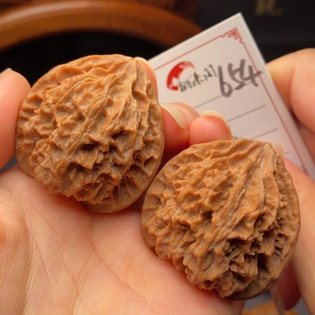 把件文玩核桃654号41三角苹果同树全品