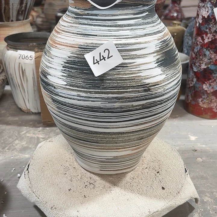 陶摆件高27，口10，瑕疵处理，442，无孔