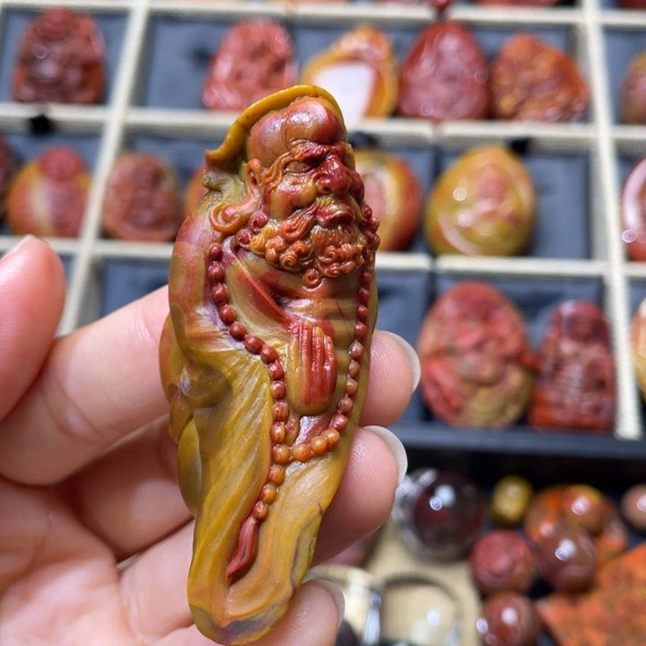 玛瑙/玉髓战国红达摩未镶嵌