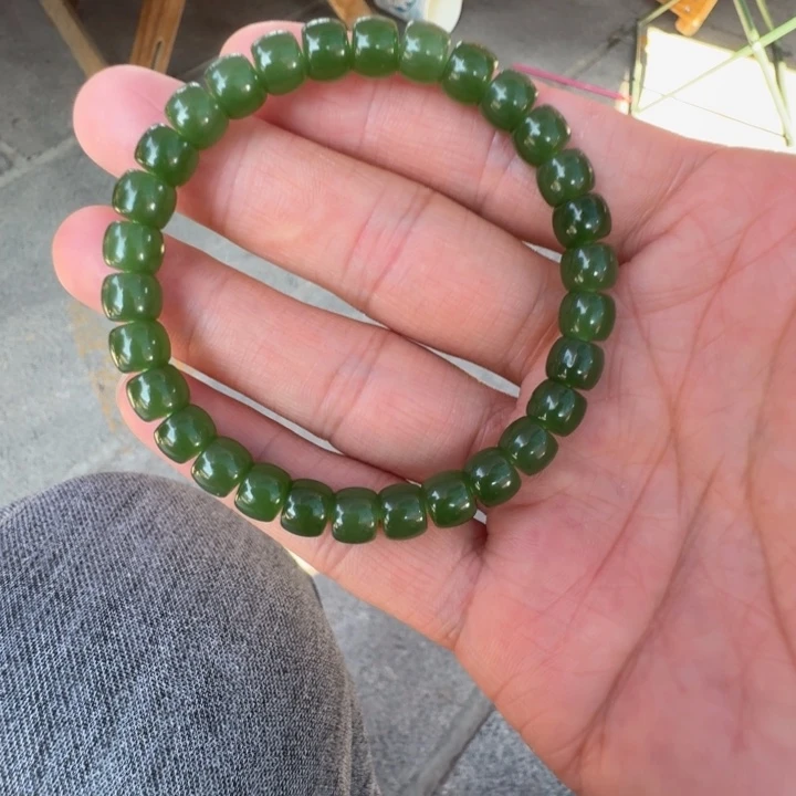 手链未镶嵌和田玉（碧玉）