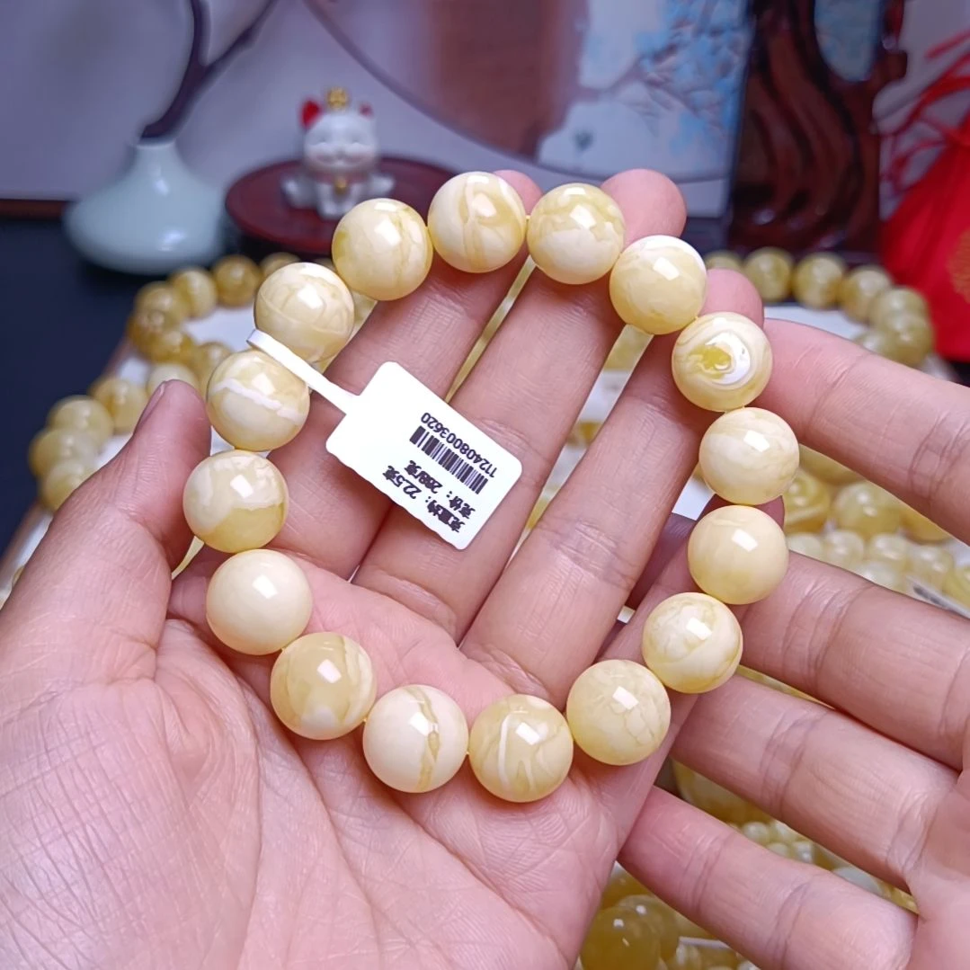【闪购商品】未镶嵌蜜蜡手串13+圆珠手串