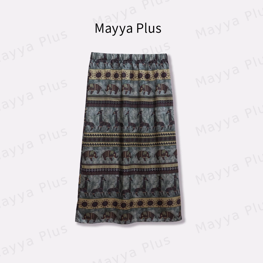 【象鹿裙】Mayya Plus麦芽定制薄款气质a字裙夏显瘦半身裙32527957