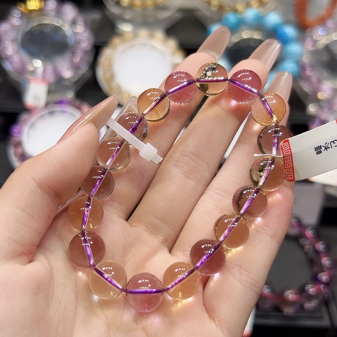 手链水晶未镶嵌sg2紫黄晶11+