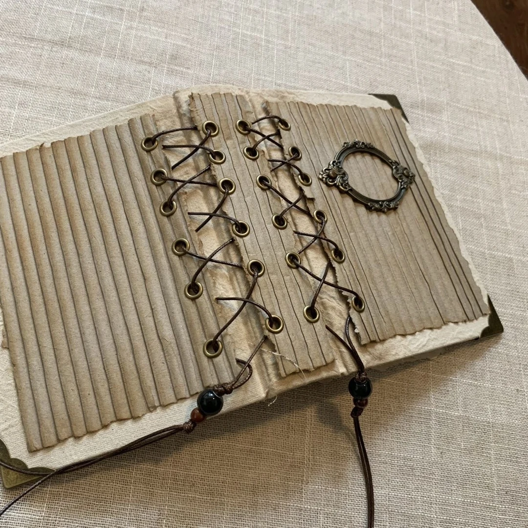 自制活页中号大号尼泊尔手工本洛卡纸植物花瓣本子