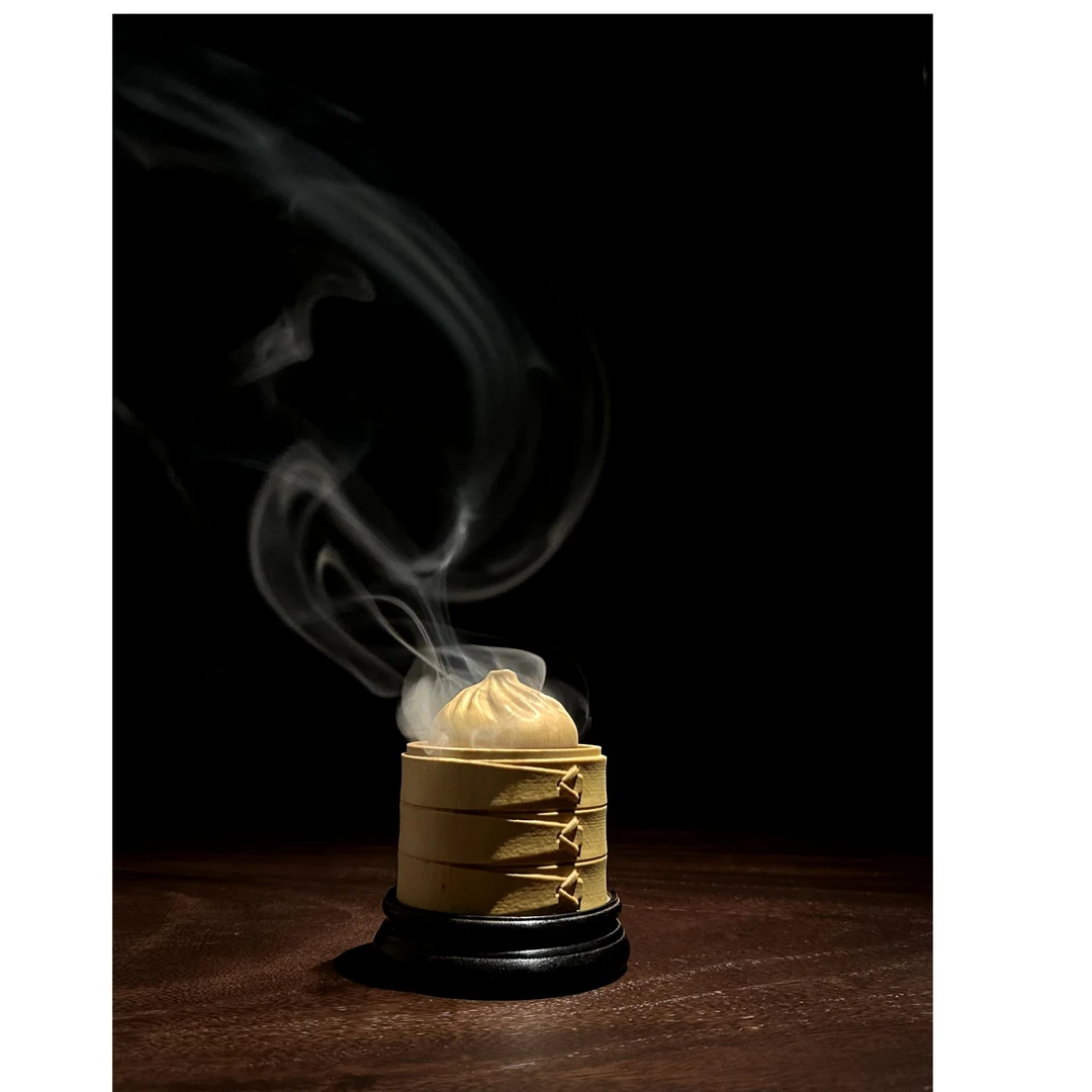 手工艺黄杨木蒸蒸日上香炉