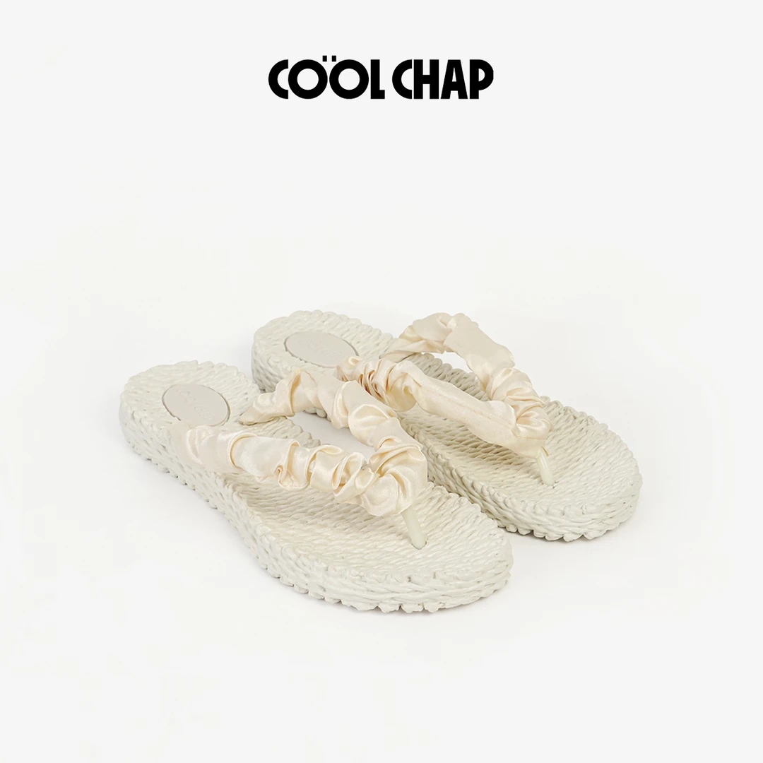 Coolchap夏季新款编织系列麻花海边度假沙滩人字拖