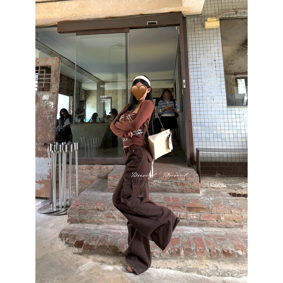 黑泽玄七Kitty小棕裤”大销冠口碑版！精调重工kt标口袋腰带工裤