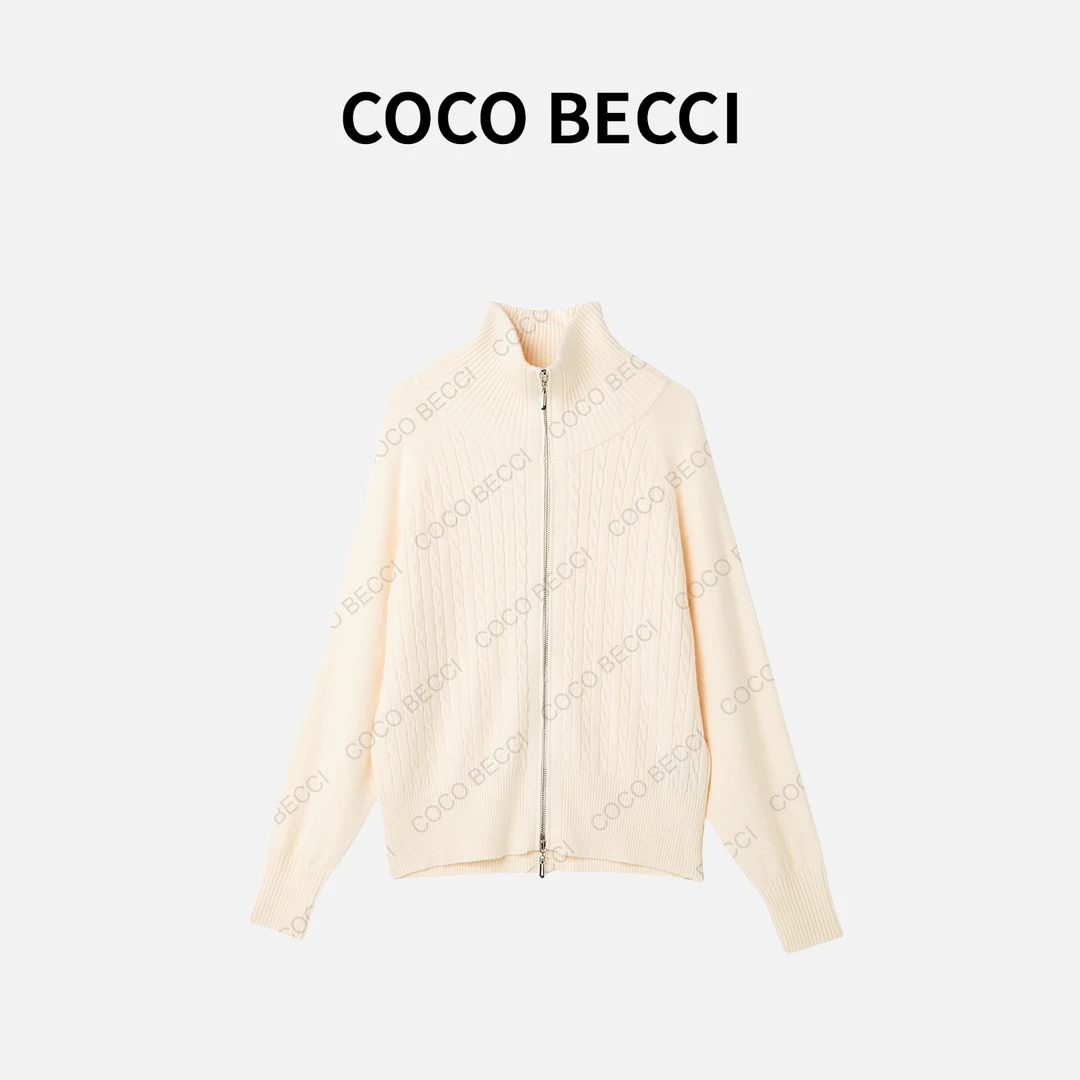 【COCO BECCI】新款【小暖炉】华夫格百搭针织衫YT24YA310007