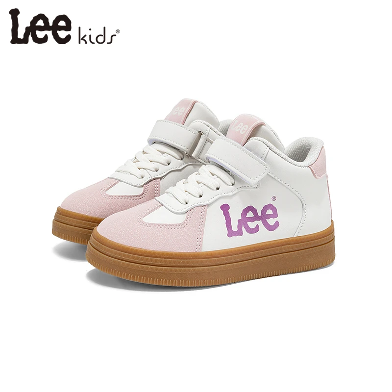 Leekids春秋女男防滑高帮大童时尚板鞋百搭女童鞋子机能潮鞋童鞋