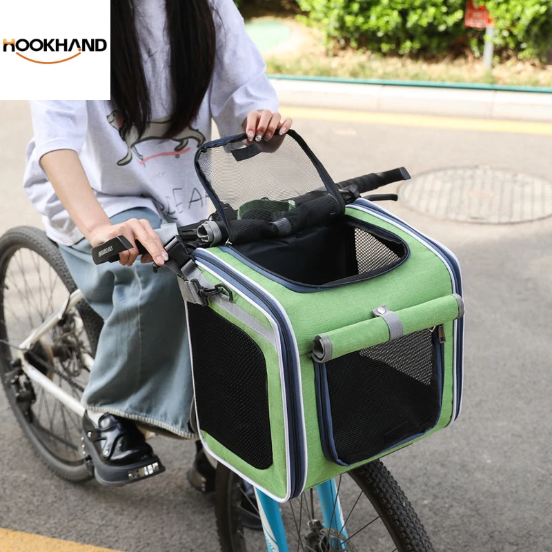 车载宠物包外出便携手提双肩包北欧风自行车车载猫包狗包