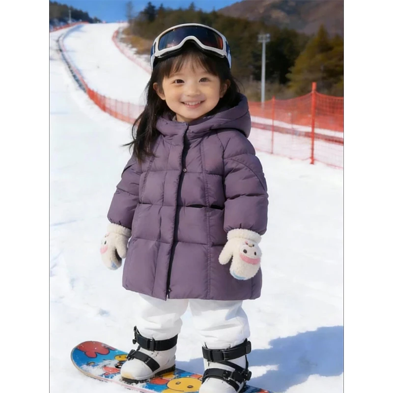 【三防中长款带帽羽绒外套  小乐妈】婴儿童羽绒服宝宝汉服外套