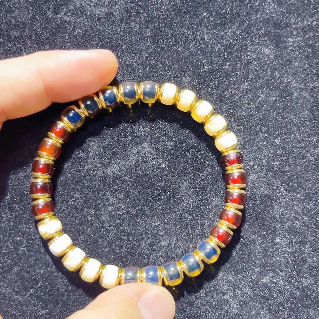 琥珀银S925镶嵌珠宝奇石3色珀