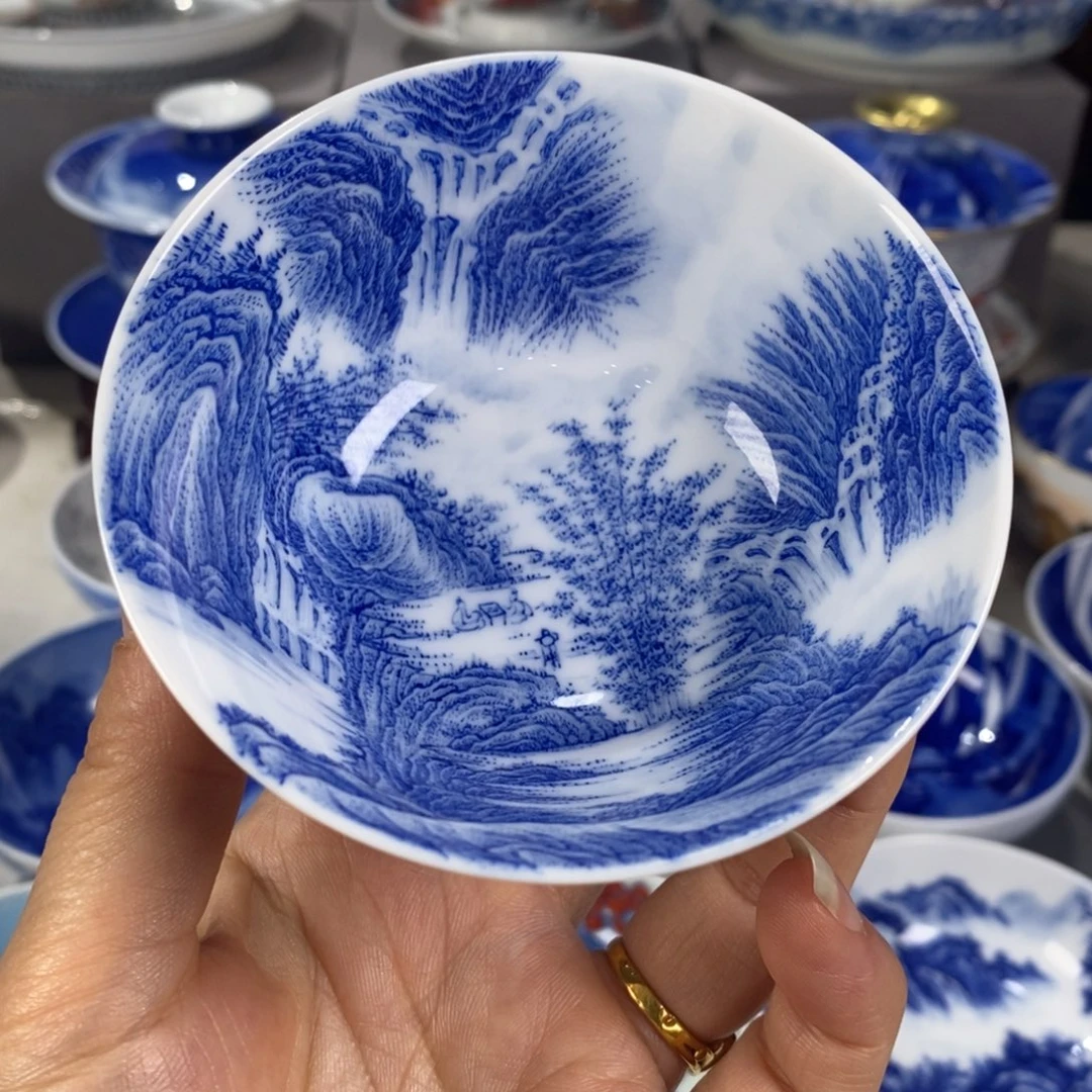 青花山水主人杯杯