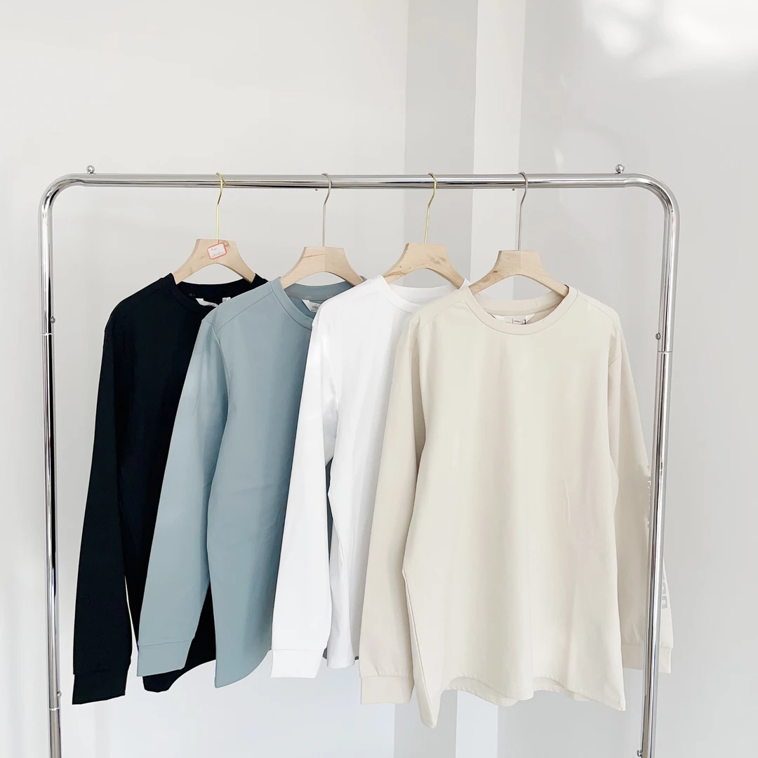 Z-14 四色绒面亲肤感四色男款休闲圆领打底T恤