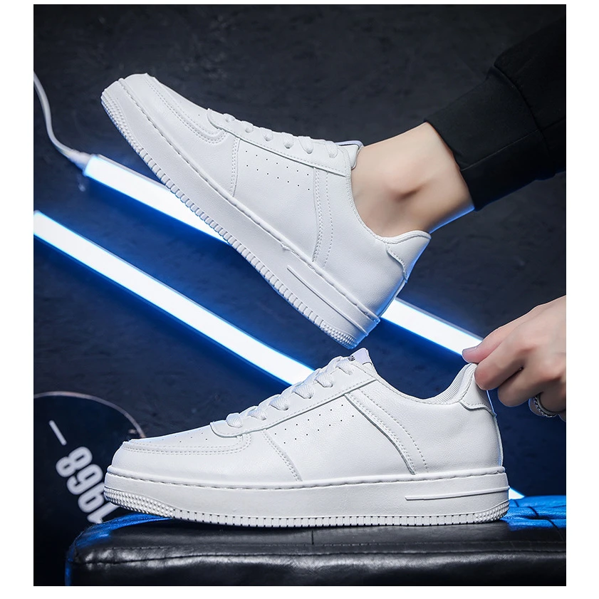 春季新款男鞋透气小白鞋韩版潮流厚底运动休闲板鞋青年百搭时尚增