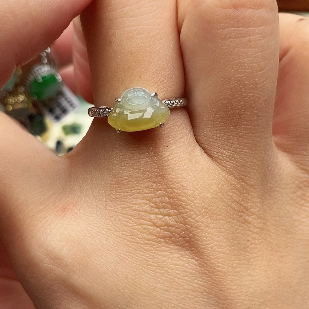 翡翠银S925镶嵌戒指