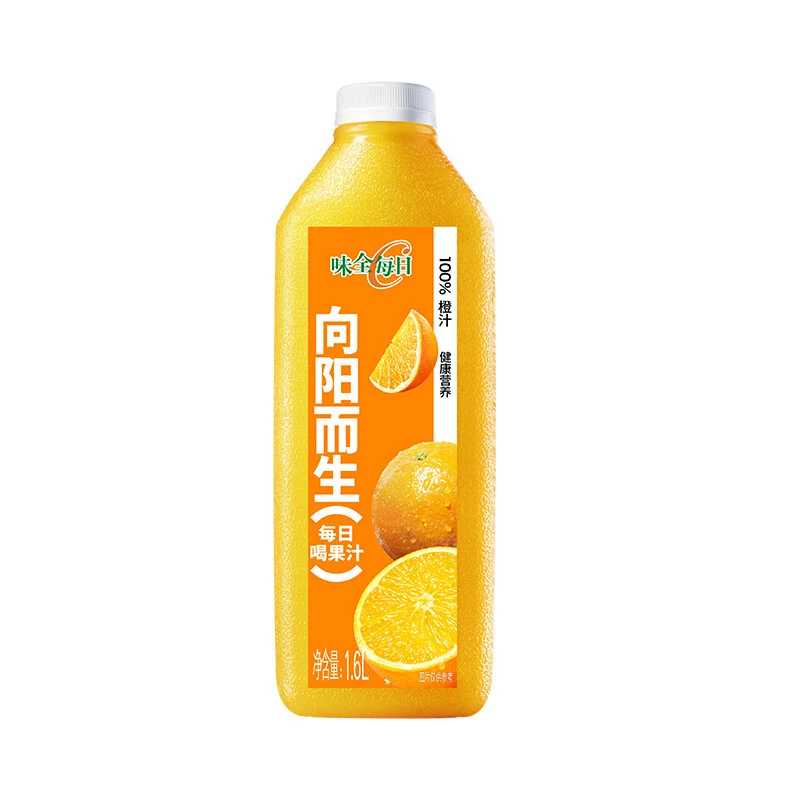 味全 每日C果汁100自然纯橙汁1.6L