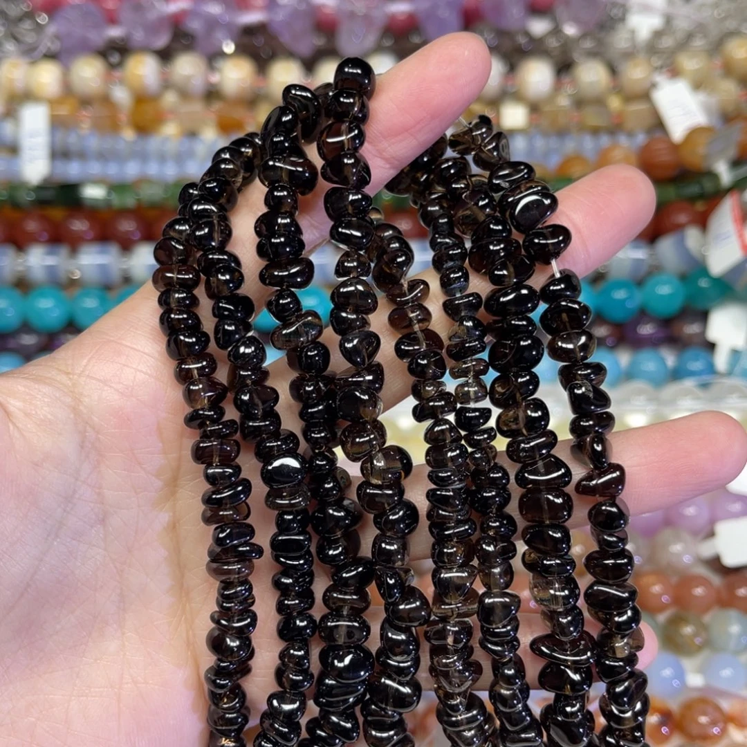 玛瑙/玉髓散珠天然茶晶卡8到9长条38厘米