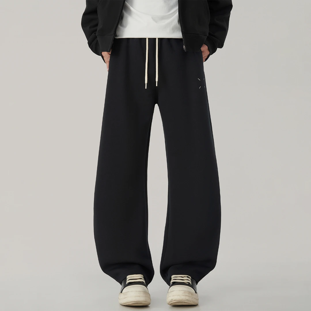 2025春季款美式弯刀卫裤男直筒垂感香蕉裤潮牌百搭加长运动休闲裤