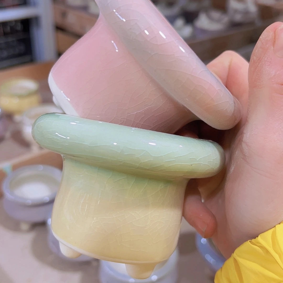 红陶陶瓷花盆当场满12包邮