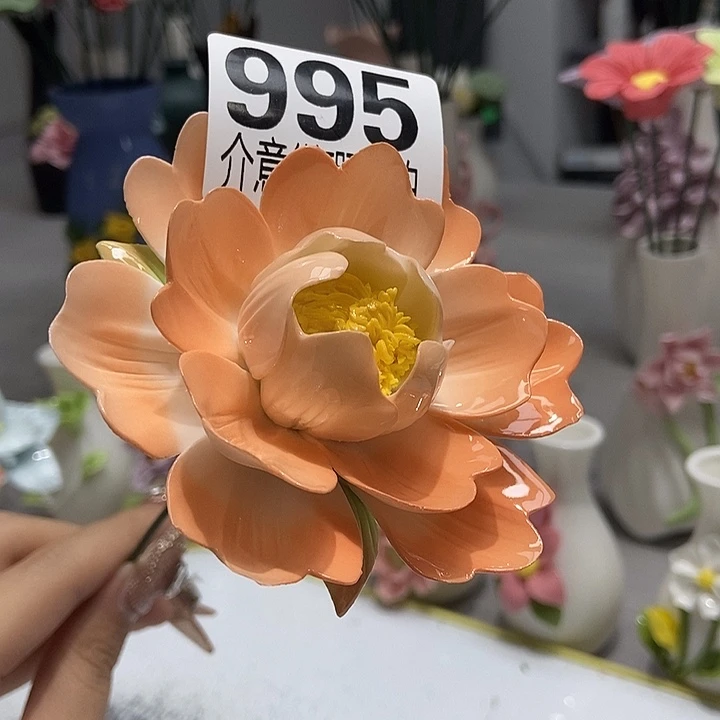 陶瓷纯手工捏花设计