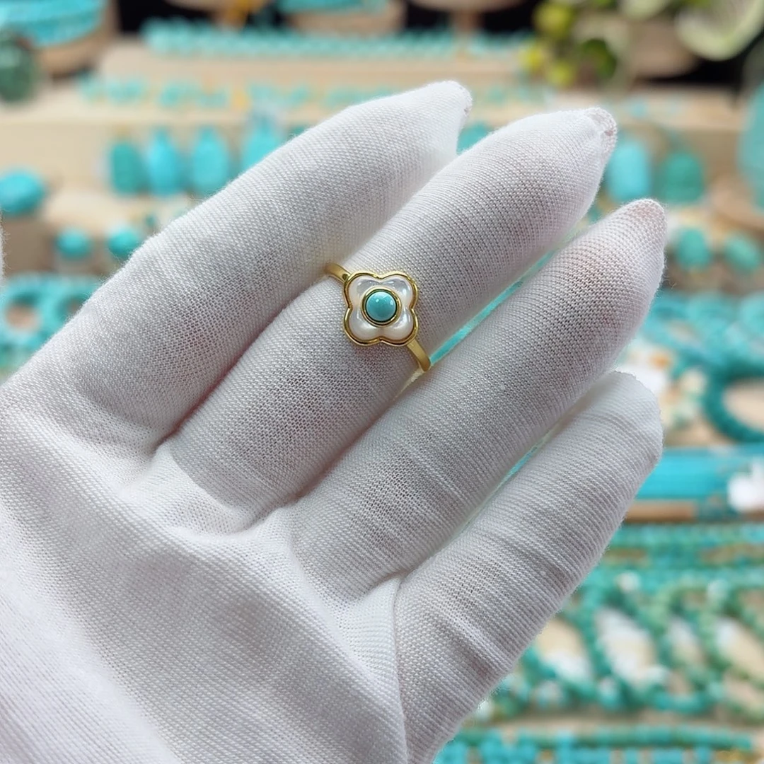 绿松石银S925镶嵌珠宝奇石