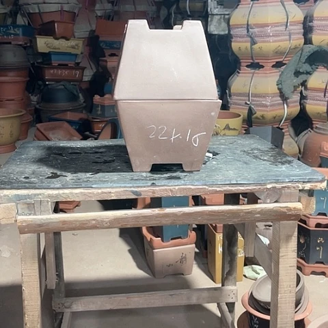 紫砂花盆盆四方盆两个紫色